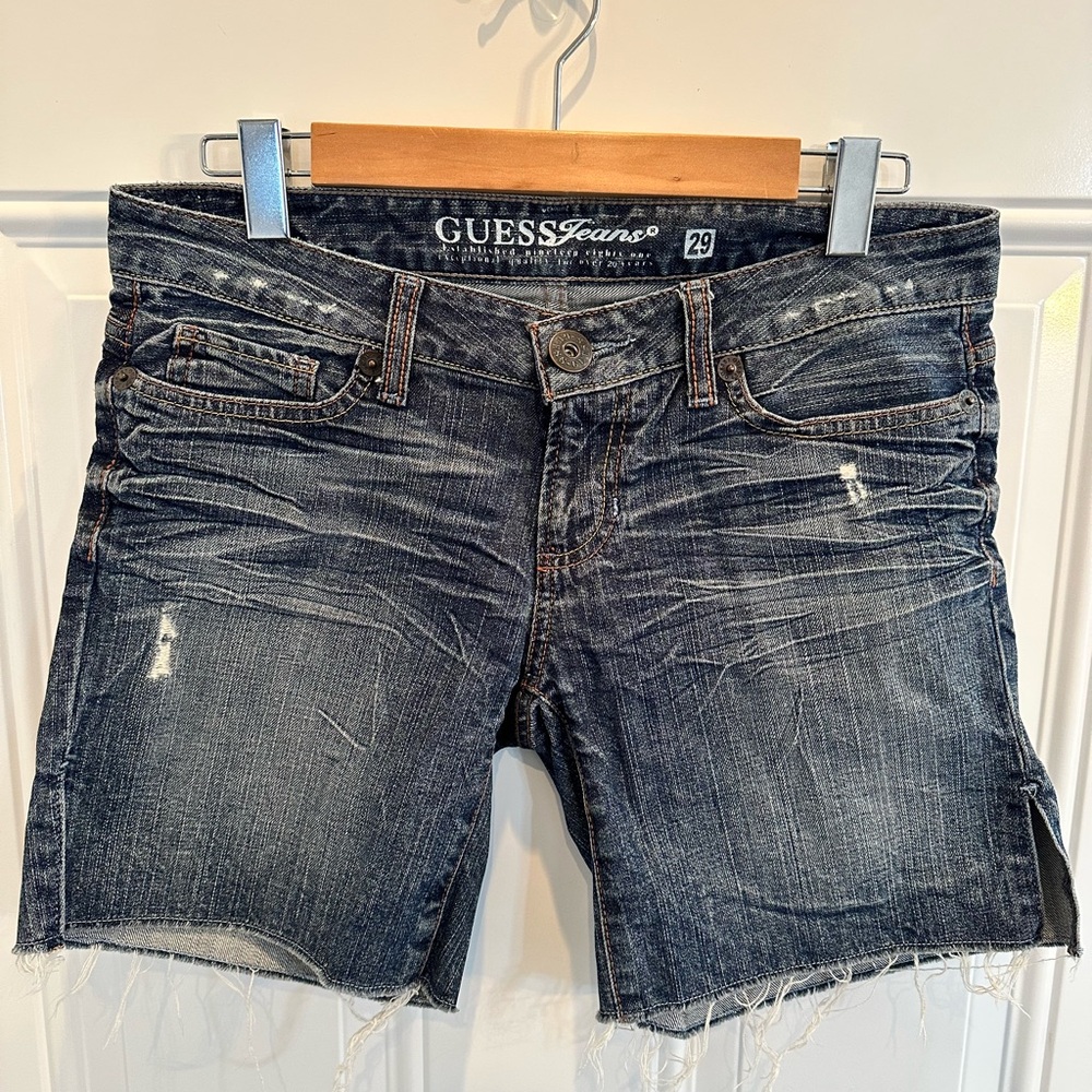 Guess Dark Blue Denim Jeans Shorts